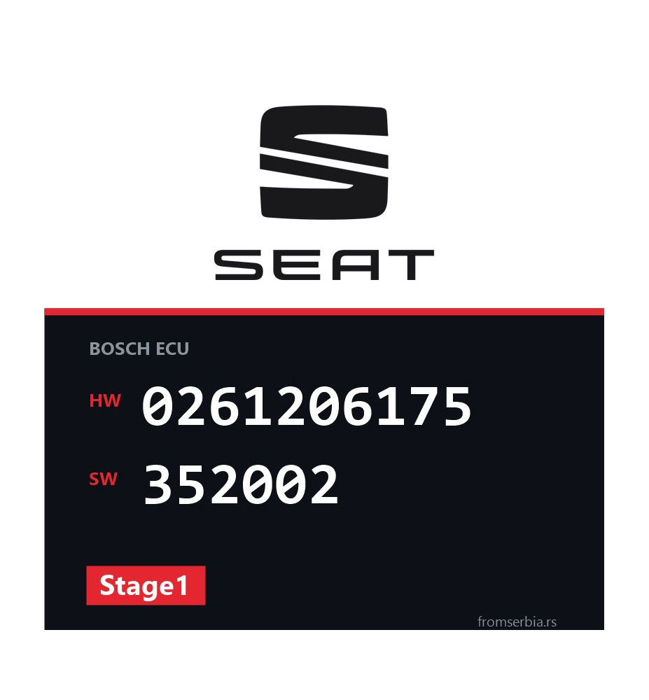 Seat Toledo 0261206175 352002 Stage1 tuning file
