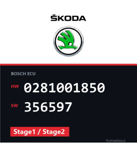 Skoda Octavia 0281001850 356597 Stage1 / Stage2 tuning file
