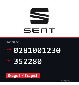 Seat Leon 0281001230 352280 Stage1 / Stage2 tuning file