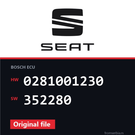 Seat Leon 0281001230 352280 original ECU file