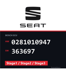 Seat Ibiza 0281010947 363697 Stage1 / Stage2 / Stage3 tuning file