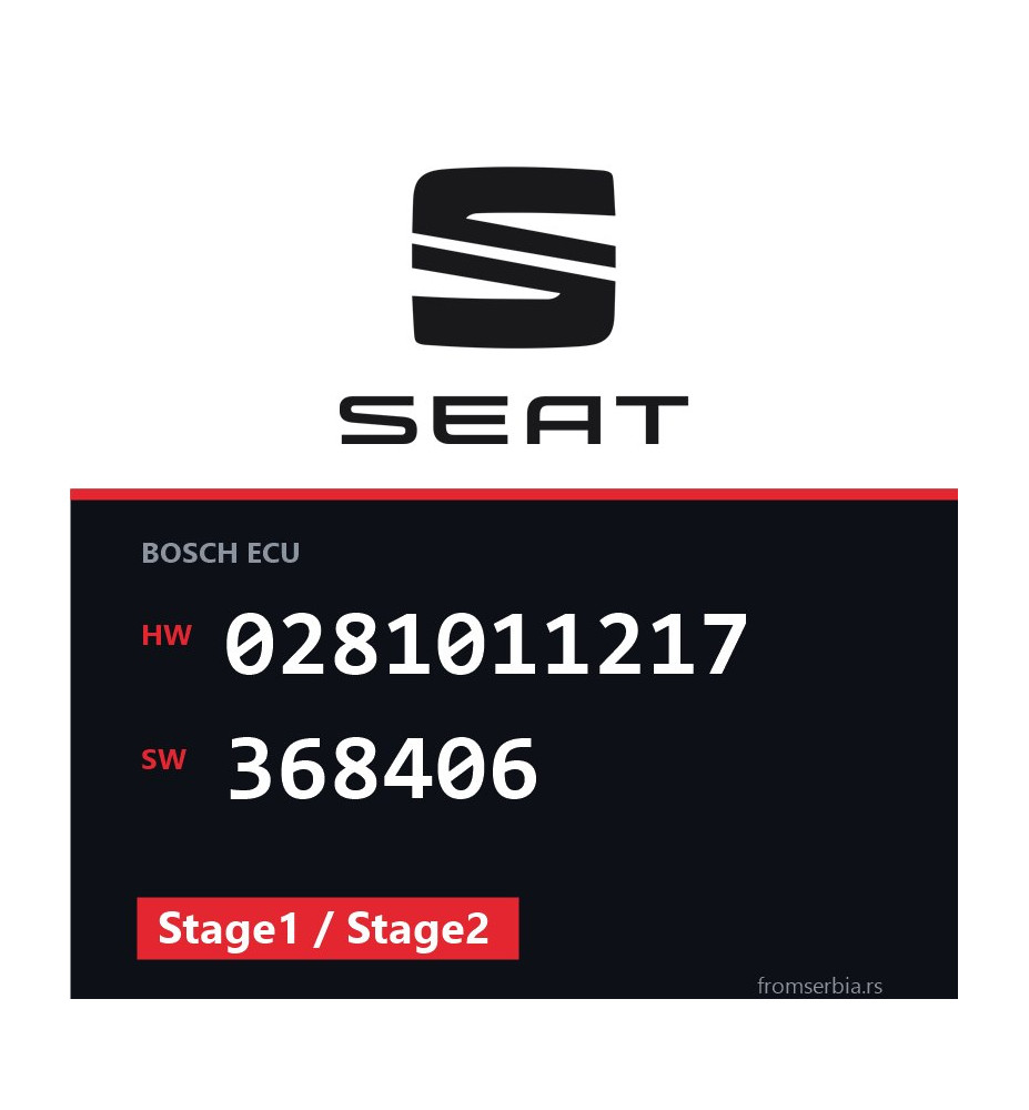 Seat Ibiza 0281011217 368406 Stage1 / Stage2 tuning file