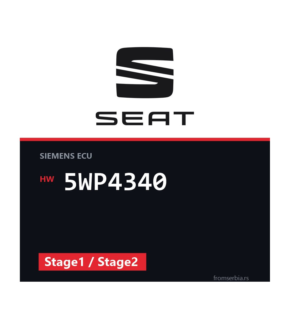 Seat Toledo 5WP4340 Stage1 / Stage2 tuning file