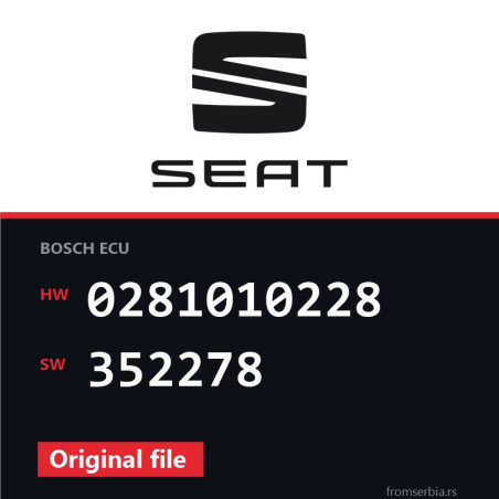Seat Toledo 0281010228 352278 original ECU file
