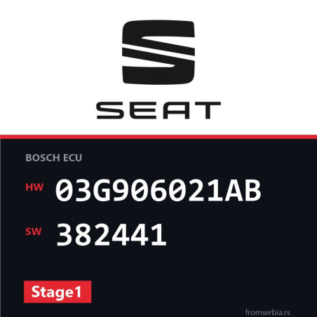 Seat Althea 03G906021AB 382441 Stage1 tuning file