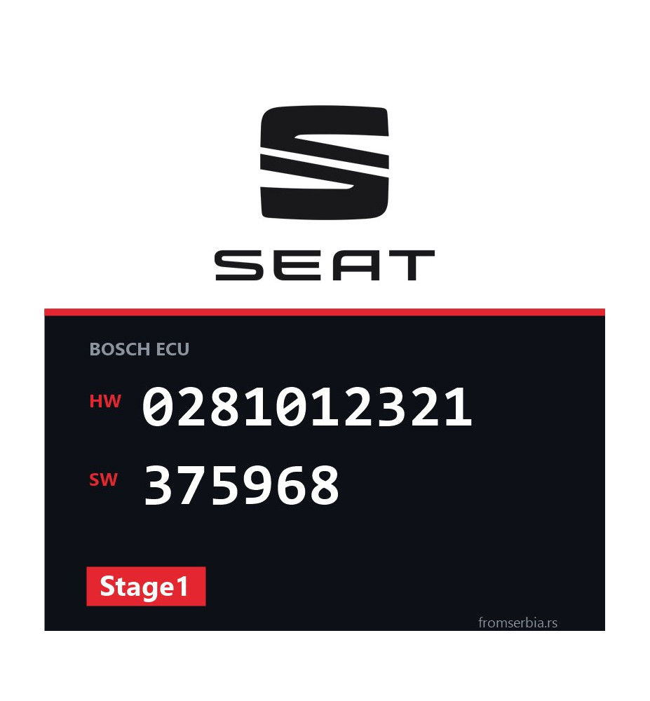 Seat Ibiza 0281012321 375968 Stage1 tuning file