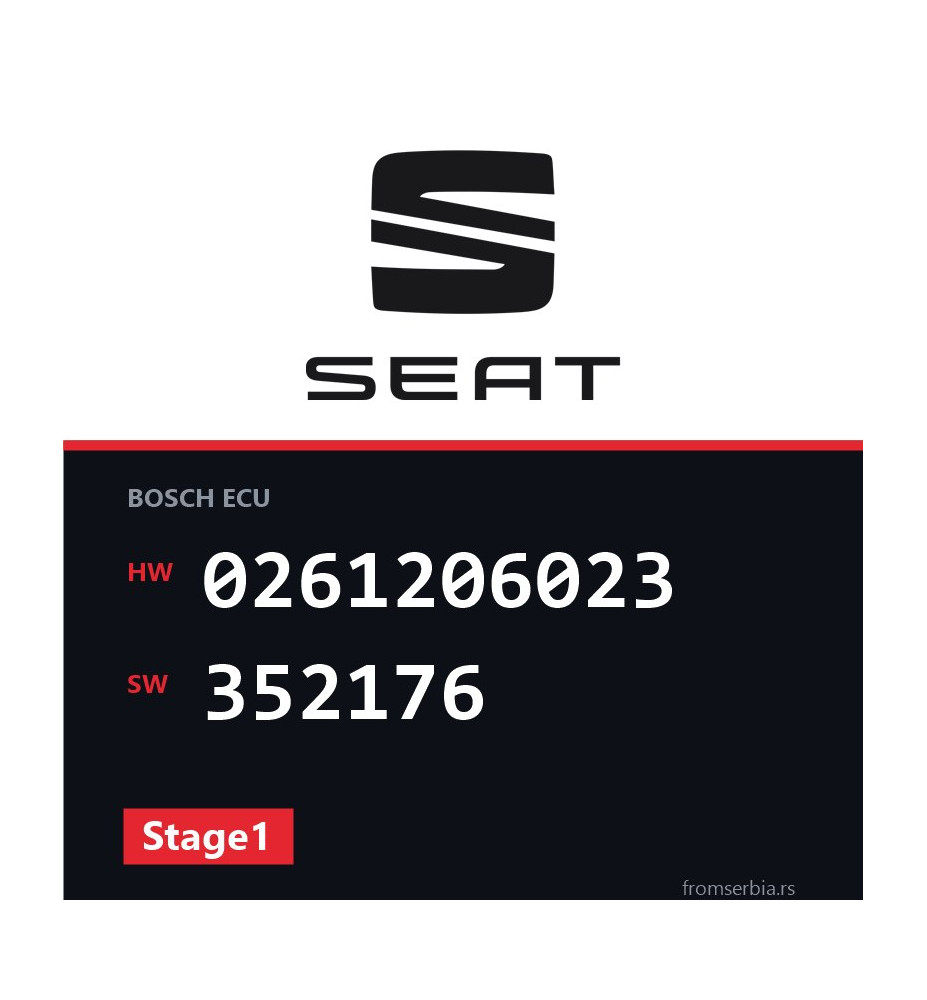 Seat Ibiza 0261206023 352176 Stage1 tuning file