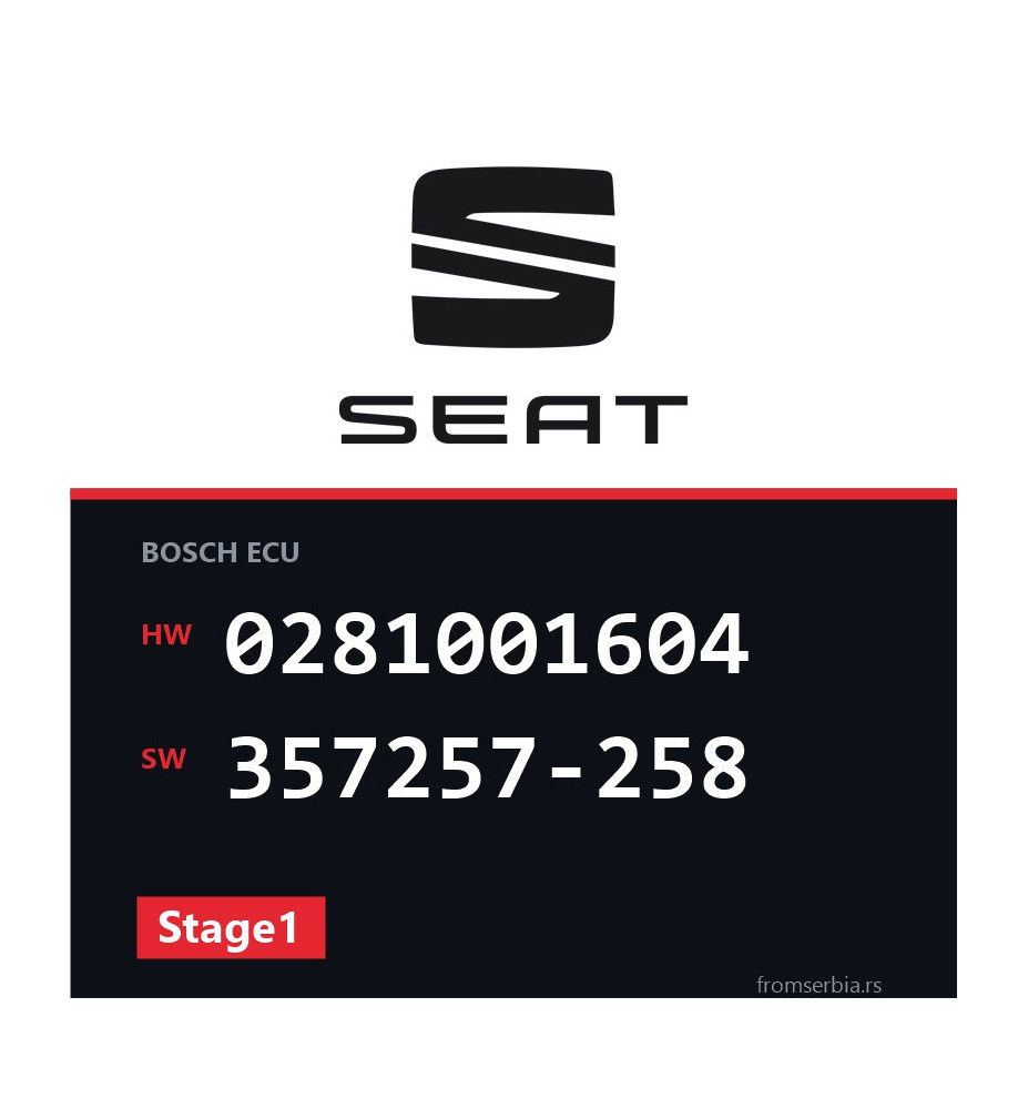 Seat Ibiza 0281001604 357257-258 Stage1 tuning file