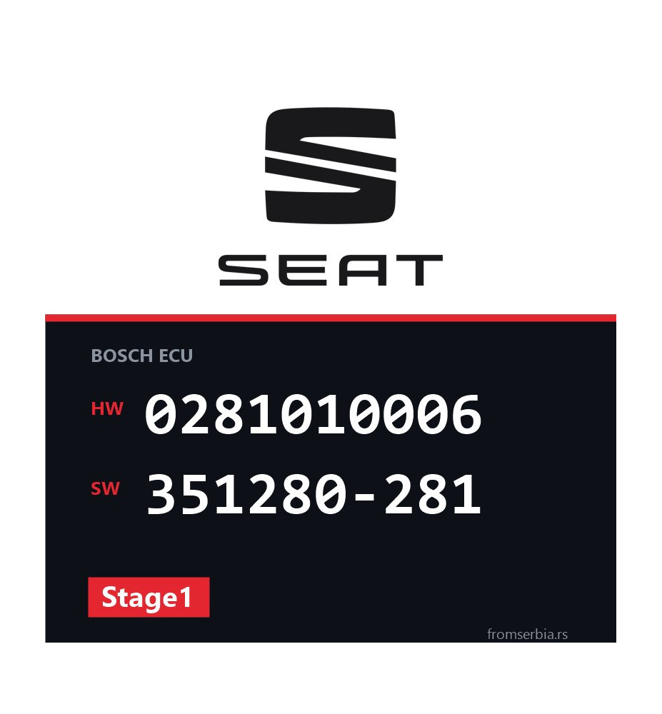 Seat Ibiza 0281010006 351280-281 Stage1 tuning file