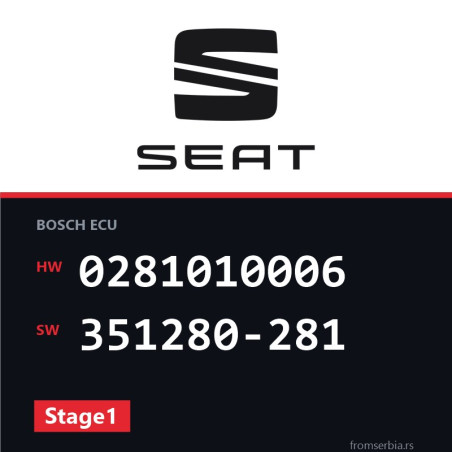 Seat Ibiza 0281010006 351280-281 Stage1 tuning file