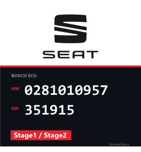 Seat Ibiza 0281010957 351915 Stage1 / Stage2 tuning file