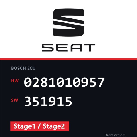 Seat Ibiza 0281010957 351915 Stage1 / Stage2 tuning file