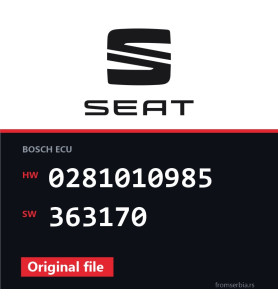 Seat Leon 0281010985 363170 original ECU file