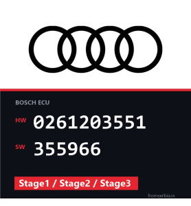 Audi A4 0261203551 355966 Stage1 / Stage2 / Stage3 tuning file