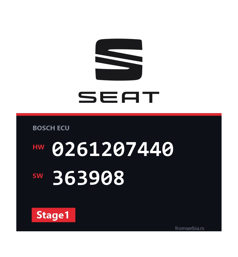 Seat Leon 0261207440 363908 Stage1 tuning file