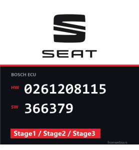 Seat Leon 0261208115 366379 Stage1 / Stage2 / Stage3 tuning file