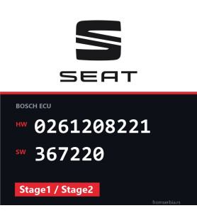 Seat Leon 0261208221 367220 Stage1 / Stage2 tuning file
