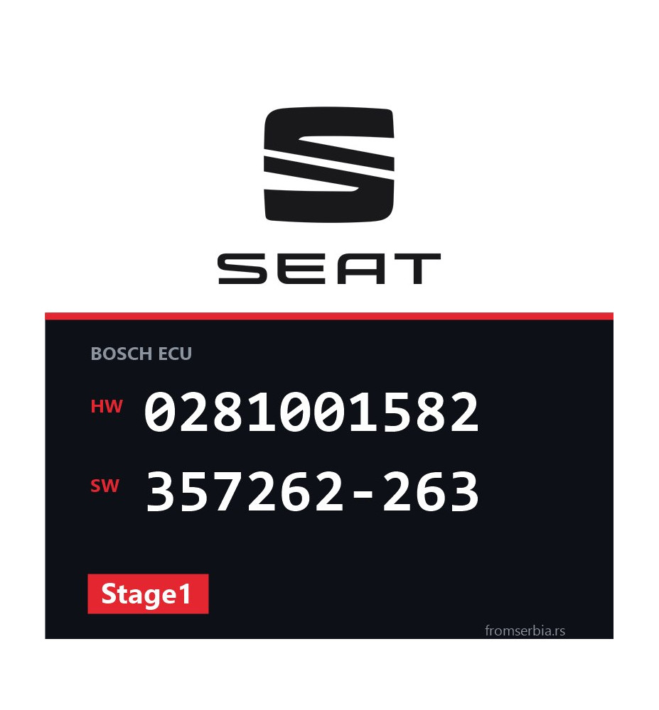 Seat Toledo 0281001582 357262-263 Stage1 tuning file