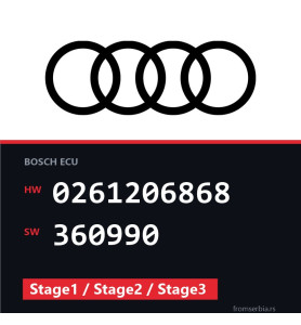 Audi A4 0261206868 360990 Stage1 / Stage2 / Stage3 tuning file