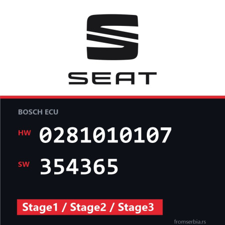 Seat Toledo 0281010107 354365 Stage1 / Stage2 / Stage3 tuning file