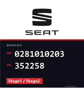 Seat Toledo 0281010203 352258 Stage1 / Stage2 tuning file