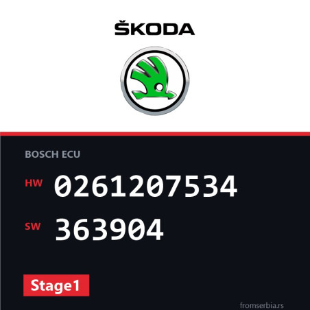 Skoda Leon 0261207534 363904 Stage1 tuning file