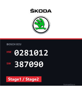 Skoda New Octavia 0281012 387090 Stage1 / Stage2 tuning file