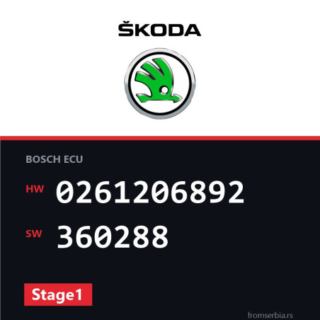 Skoda Octavia 0261206892 360288 Stage1 tuning file