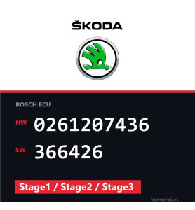 Skoda Octavia 0261207436 366426 Stage1 / Stage2 / Stage3 tuning file