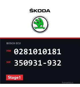 Skoda Octavia 0281010181 350931-932 Stage1 tuning file