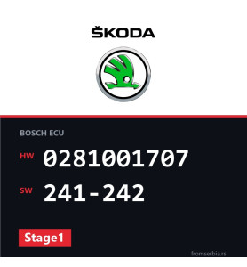 Skoda Octavia 0281001707 241-242 Stage1 tuning file