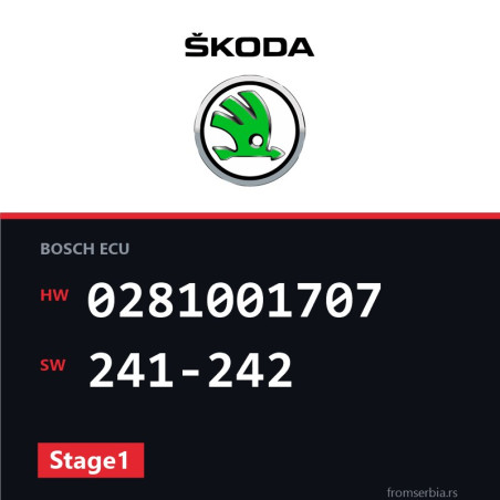 Skoda Octavia 0281001707 241-242 Stage1 tuning file