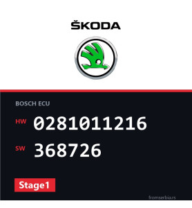 Skoda Octavia 0281011216 368726 Stage1 tuning file