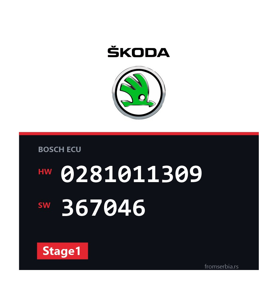 Skoda Octavia 0281011309 367046 Stage1 tuning file
