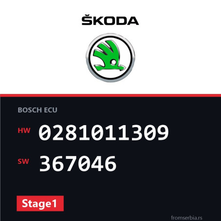 Skoda Octavia 0281011309 367046 Stage1 tuning file