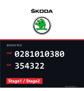 Skoda Octavia 0281010380 354322 Stage1 / Stage2 tuning file