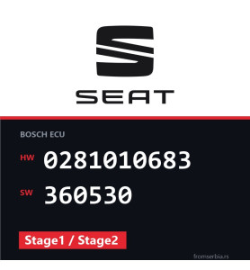 Seat Leon 0281010683 360530 Stage1 / Stage2 tuning file