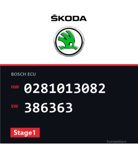 Skoda Fabia 0281013082 386363 Stage1 tuning file
