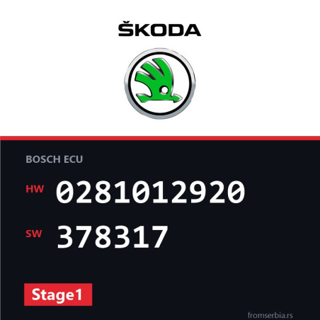 Skoda Octavia 0281012920 378317 Stage1 tuning file
