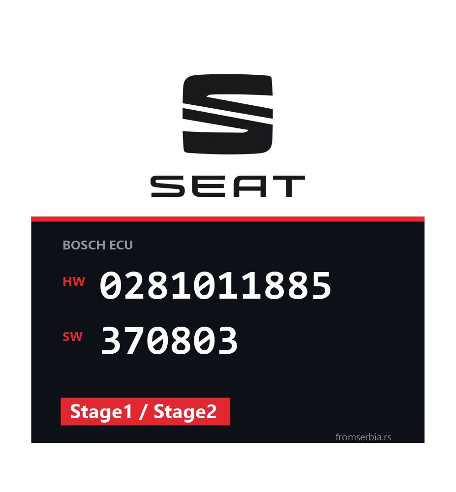 Seat Altea 0281011885 370803 Stage1 / Stage2 tuning file