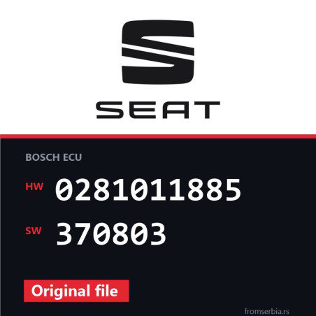 Seat Altea 0281011885 370803 original ECU file
