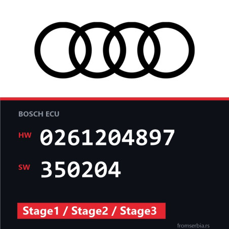 Audi A4 0261204897 350204 Stage1 / Stage2 / Stage3 tuning file