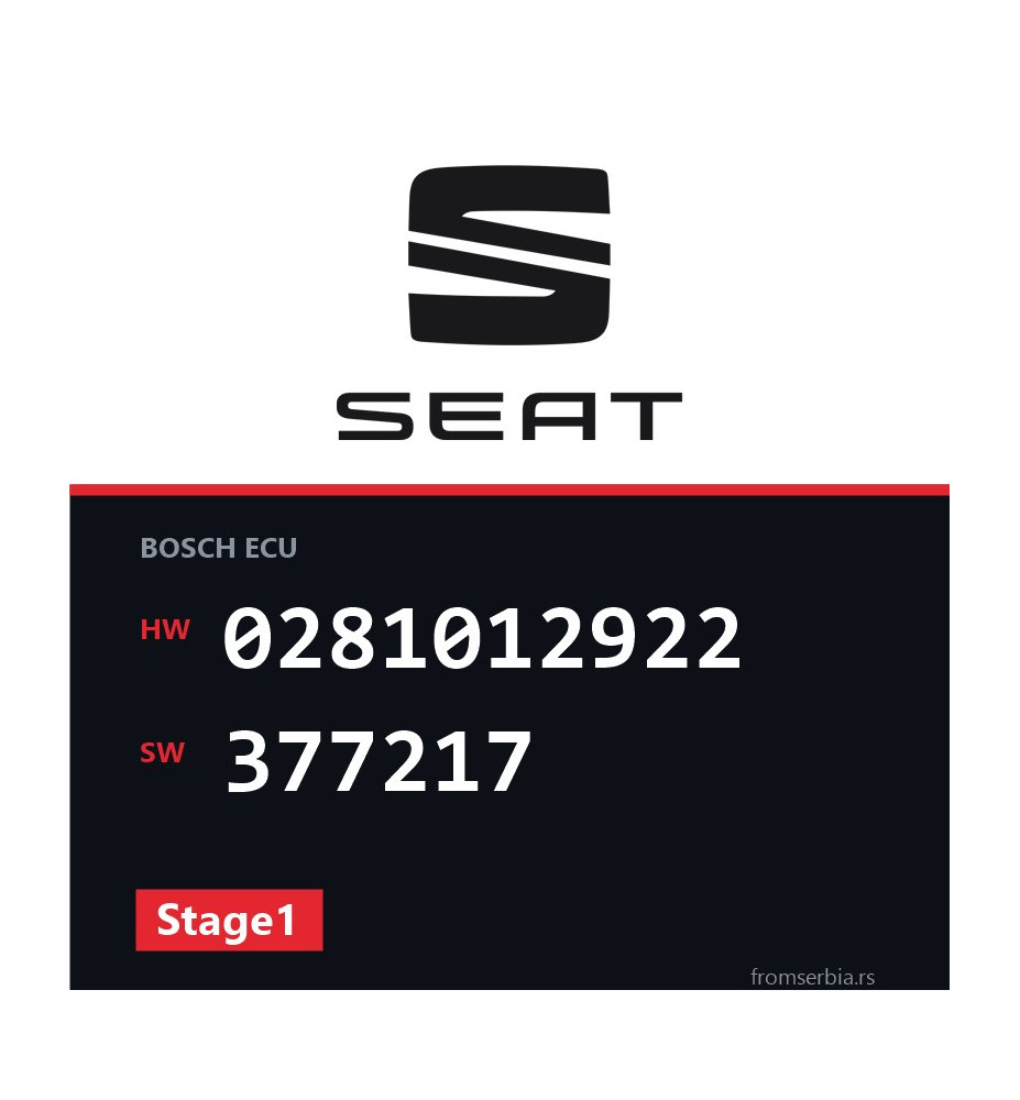 Seat Altea 0281012922 377217 Stage1 tuning file