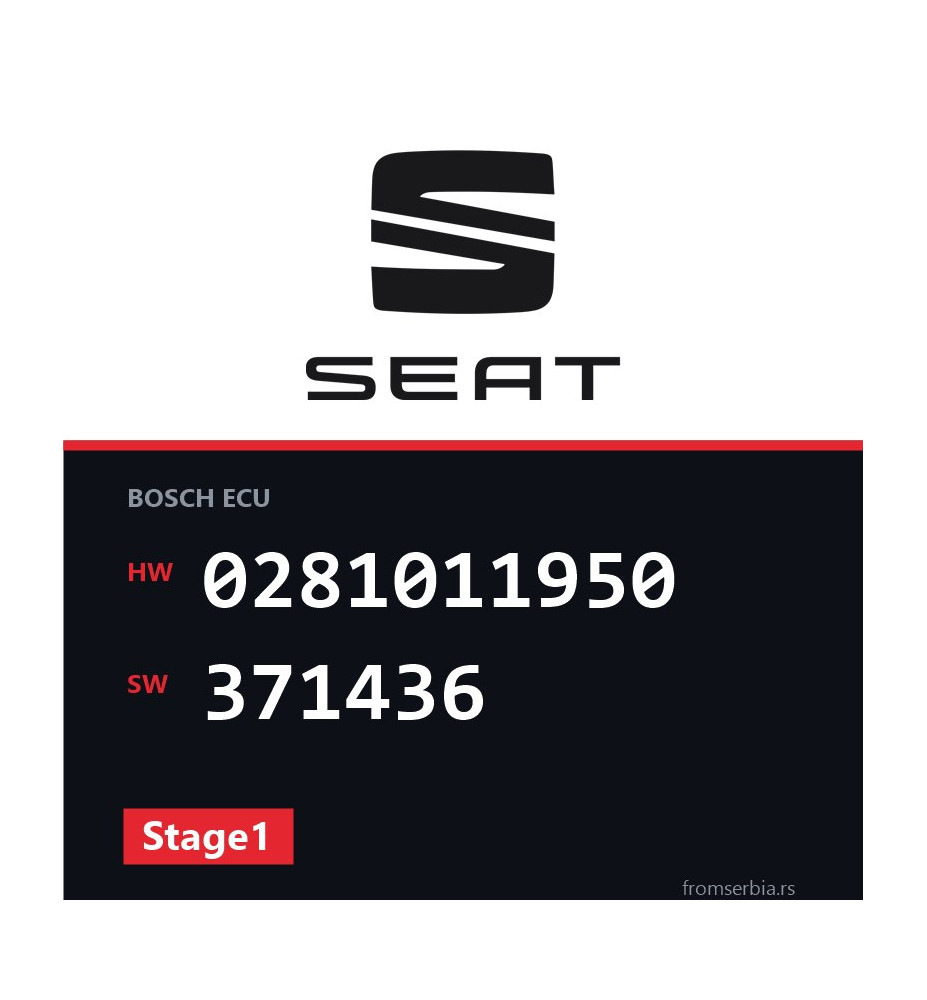 Seat Altea 0281011950 371436 Stage1 tuning file