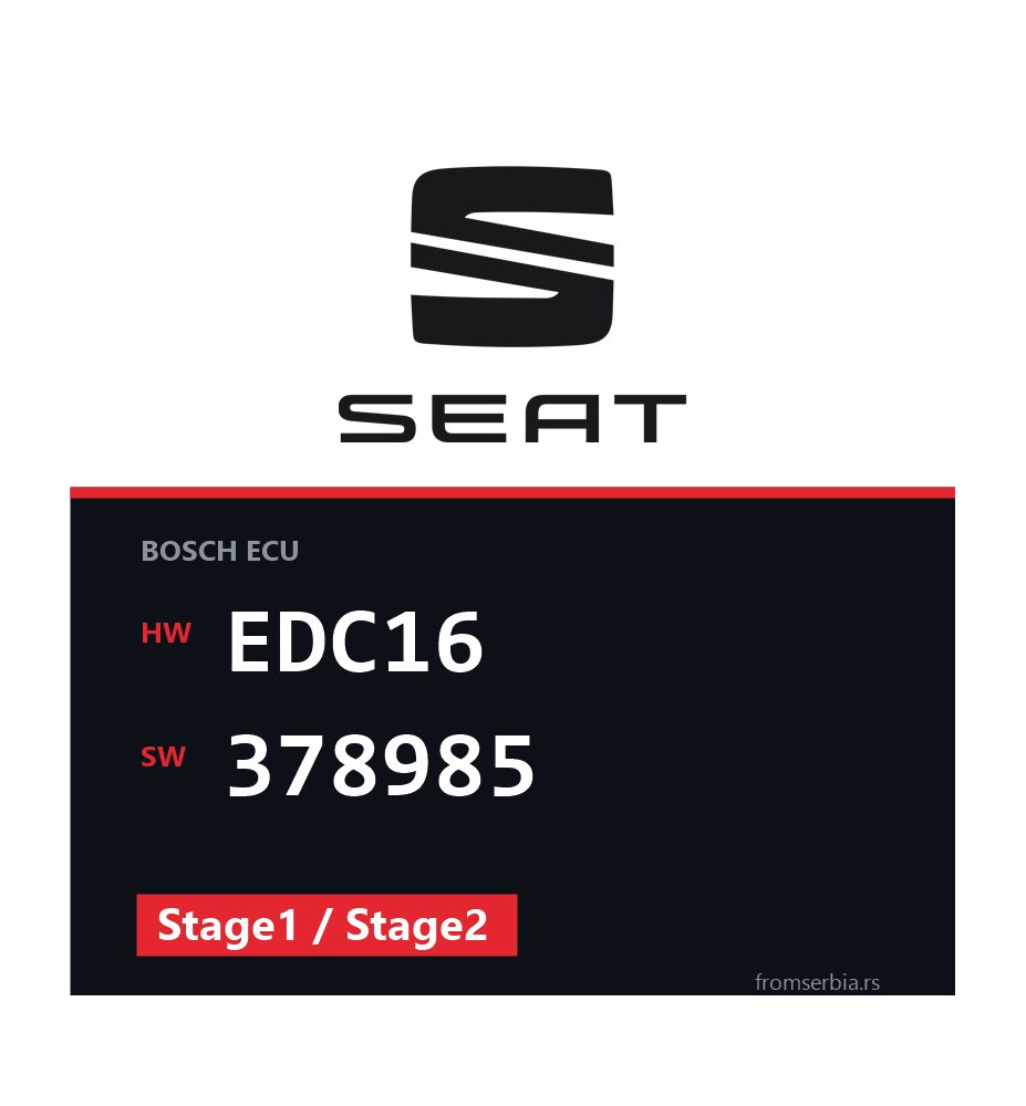 Seat Altea EDC16 378985 Stage1 / Stage2 tuning file