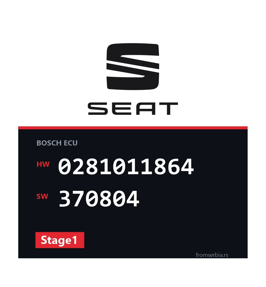 Seat Althea 0281011864 370804 Stage1 tuning file
