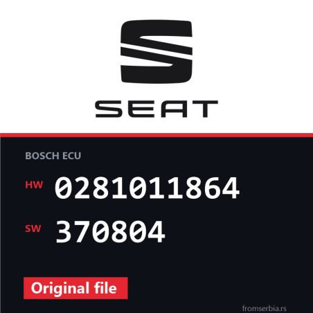 Seat Althea 0281011864 370804 original ECU file