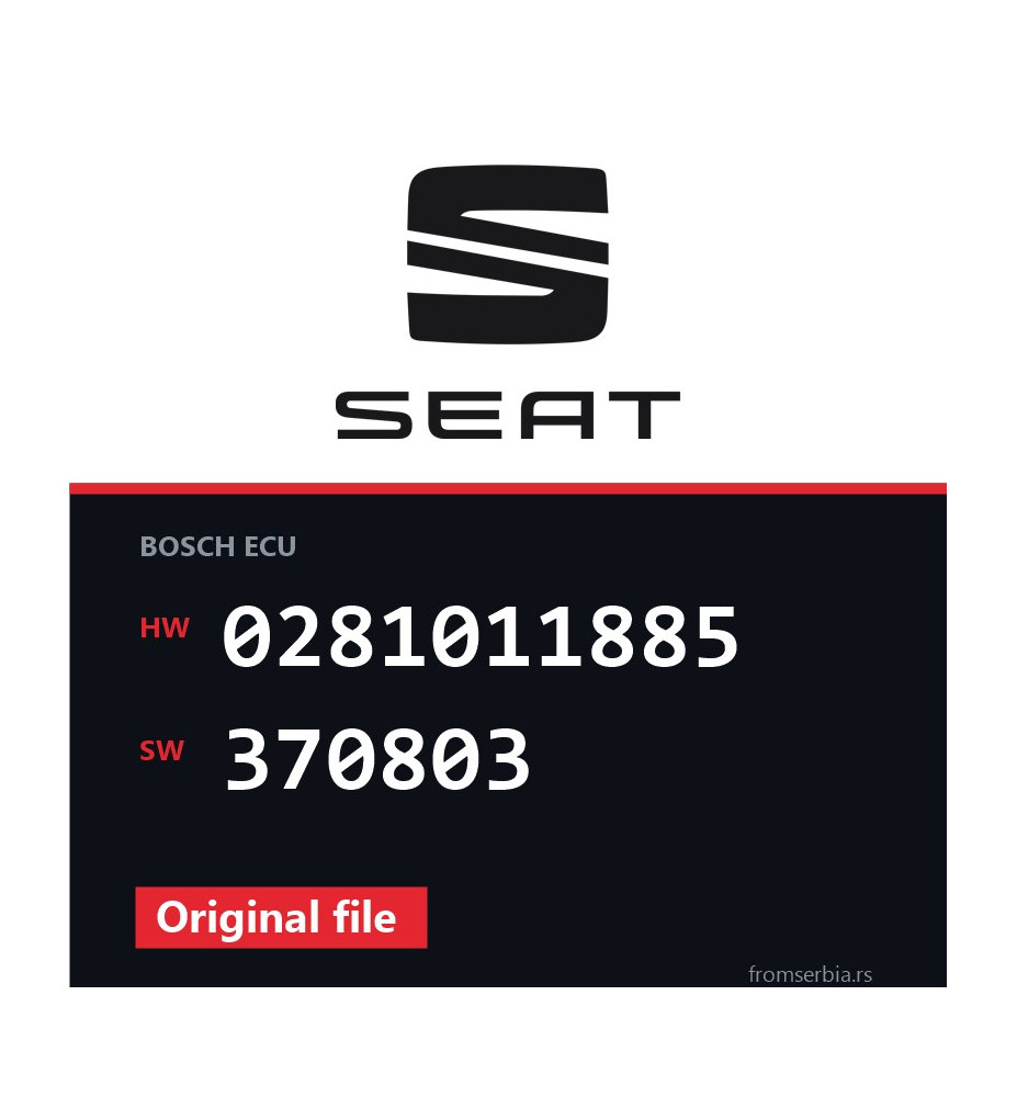 Seat Althea 0281011885 370803 original ECU file