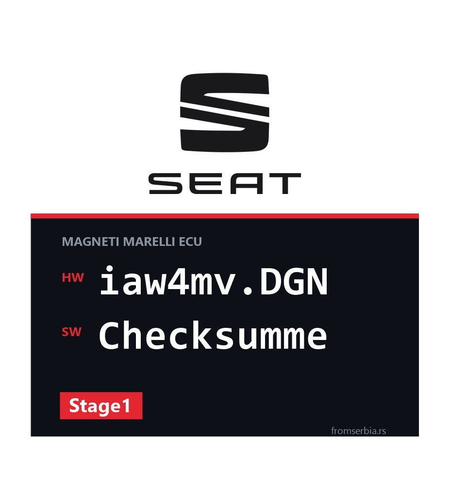 Seat Ibiza iaw4mv.DGN Checksumme Stage1 tuning file