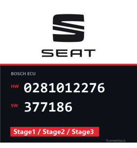 Seat Ibiza 0281012276 377186 Stage1 / Stage2 / Stage3 tuning file